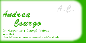 andrea csurgo business card
