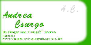 andrea csurgo business card
